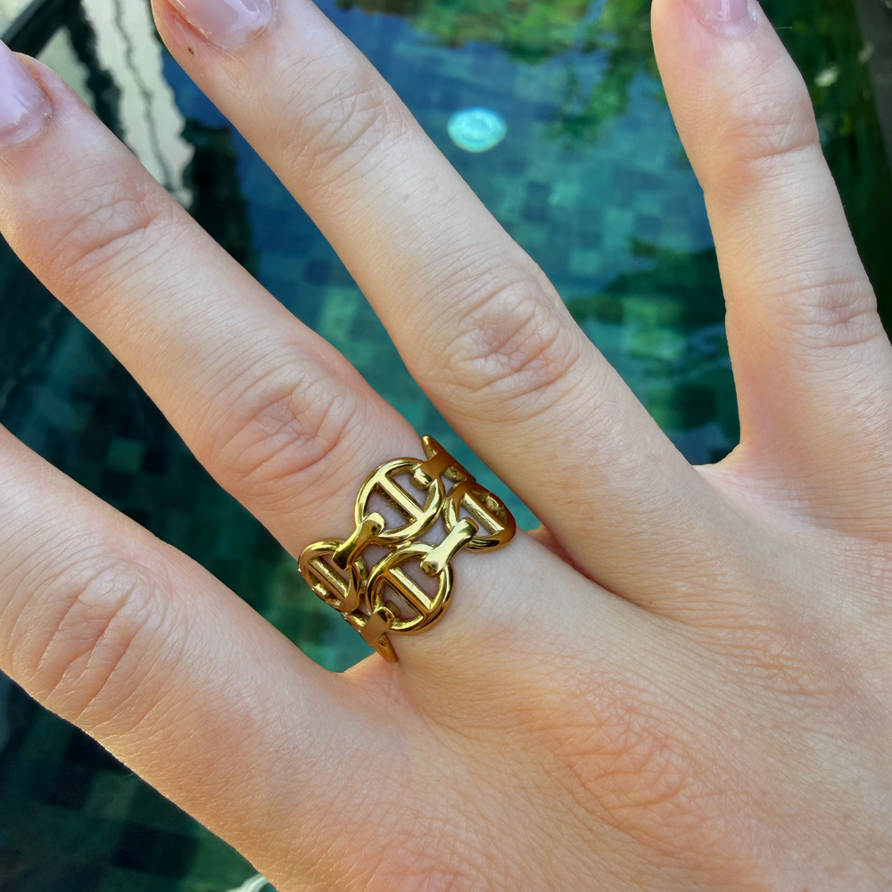 Bague Double Maillons - Chain