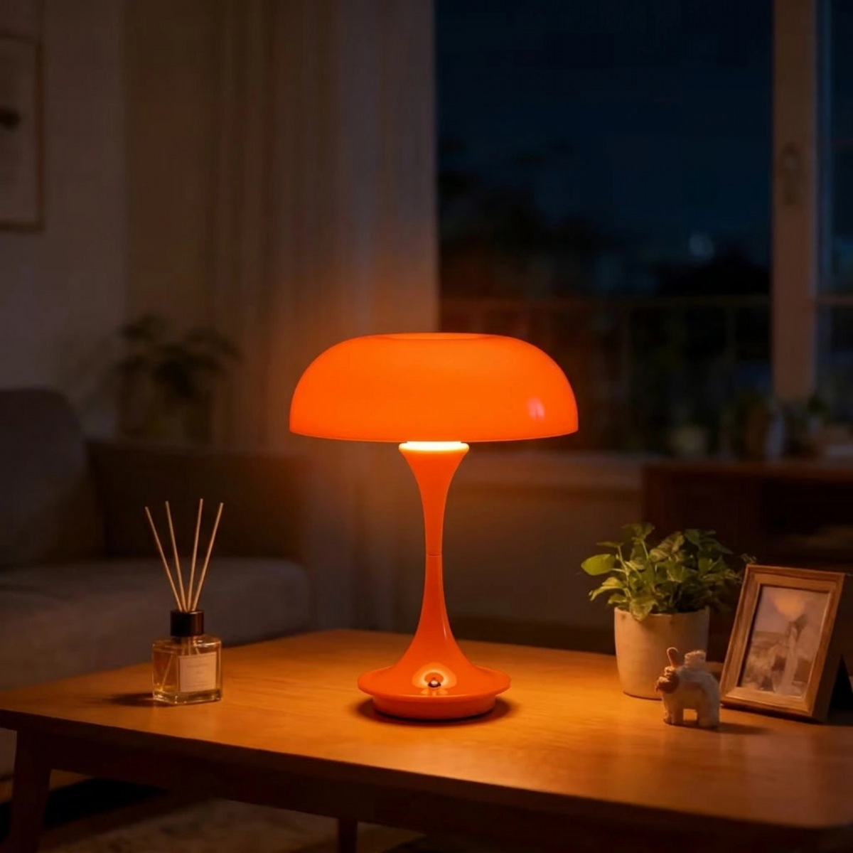 Lampe champignon tactile Maison Lumari, silhouette rétro mid-century
