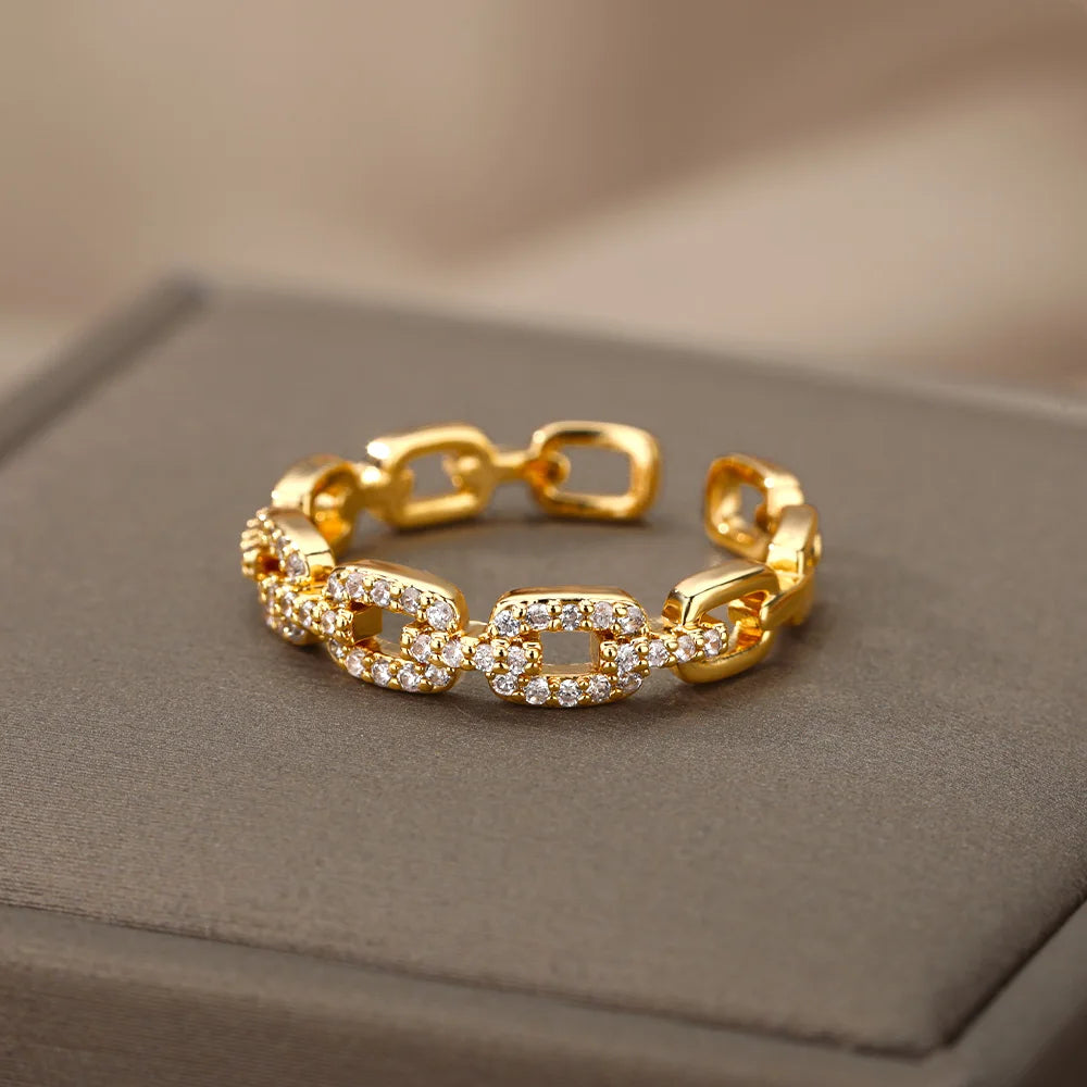 Bague chaine - Diamant