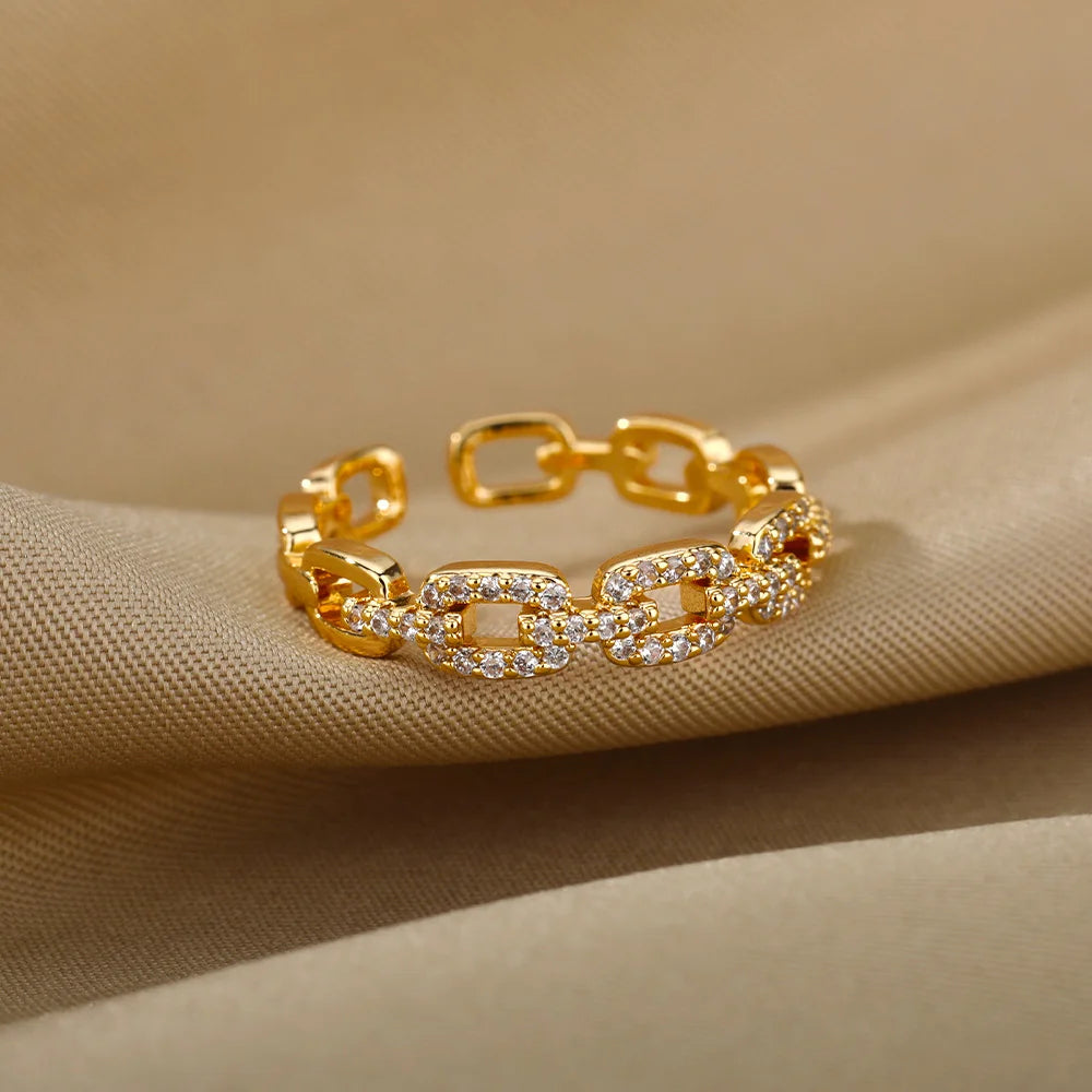 Bague chaine - Diamant
