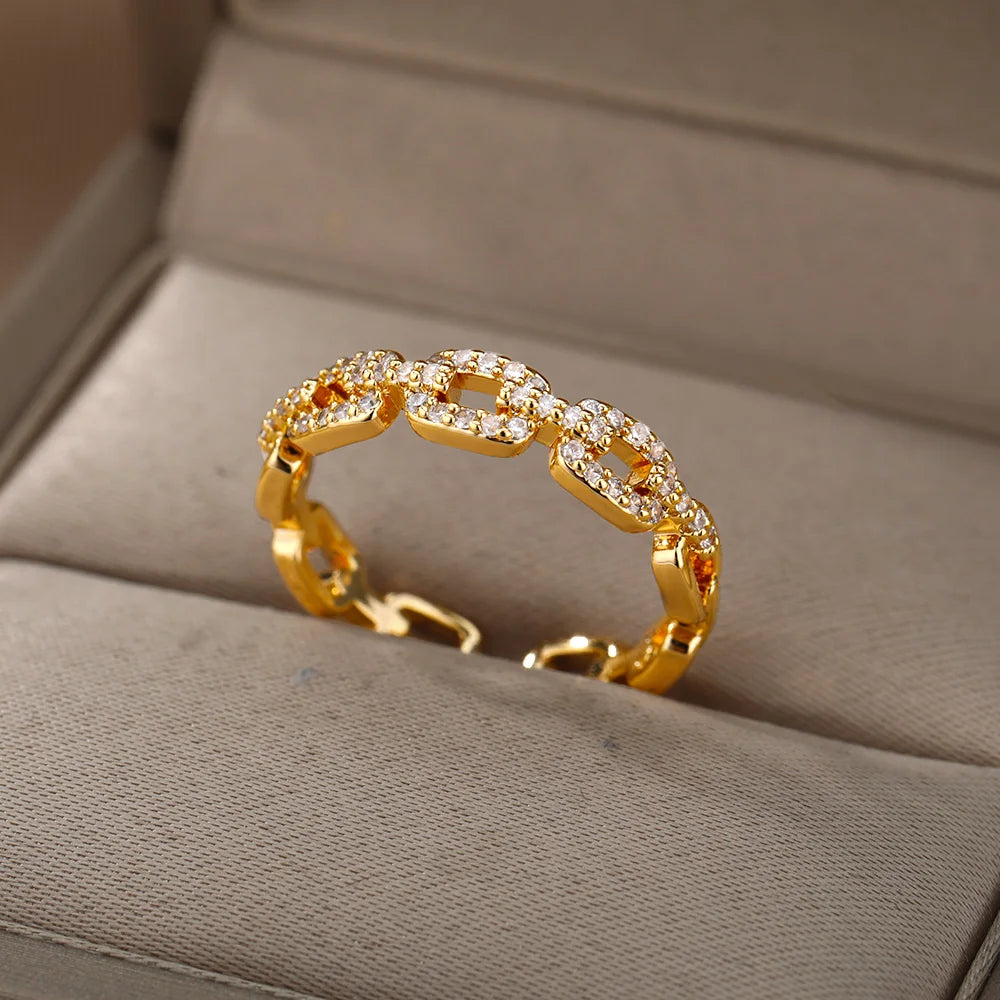 Bague chaine - Diamant