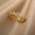 Bague chaine - Diamant