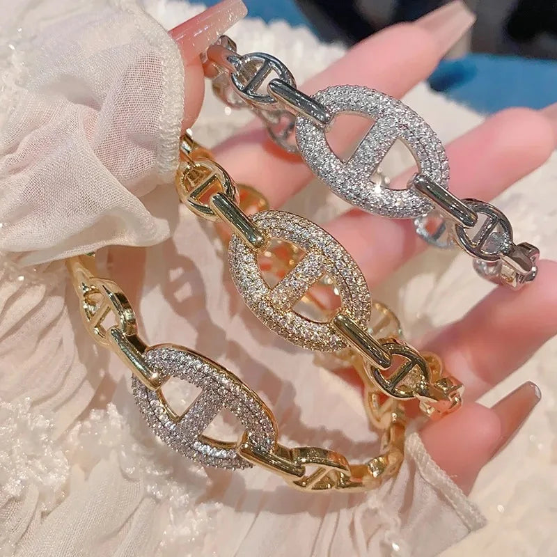 Bracelet Chaîne Maillons - Diamant
