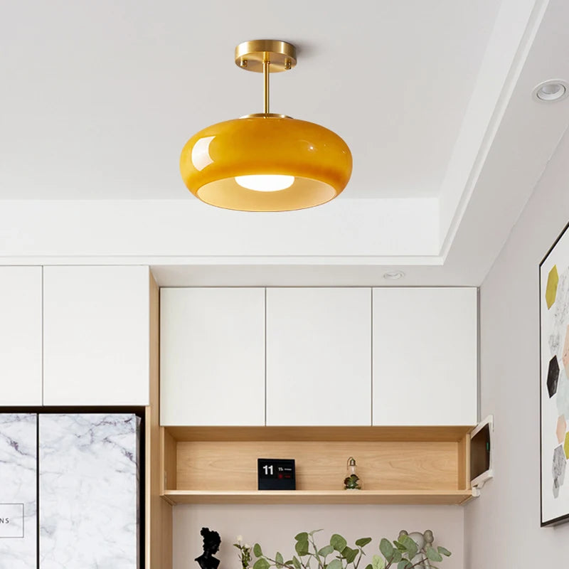 Grand lustre Maison Lumari, finition laiton au style rétro français