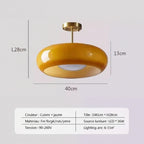 Grand lustre ambré Maison Lumari pour salle à manger ou salon