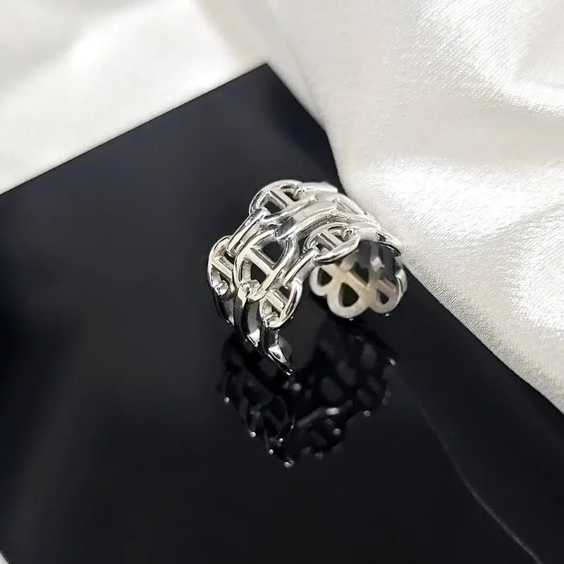 Bague Double Maillons - Chain