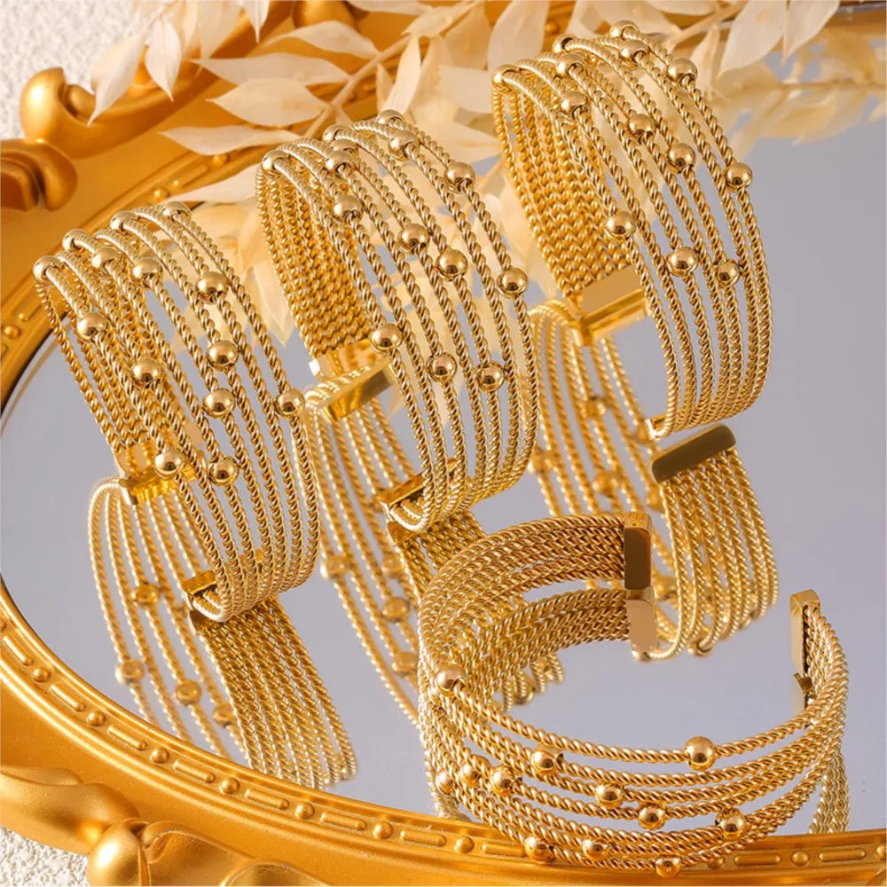 Bracelet Manchette perlée - Layers