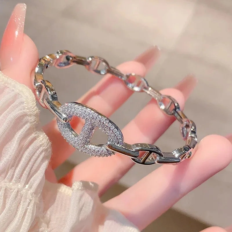 Bracelet Chaîne Maillons - Diamant