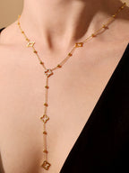 Collier Trèfles Zircons - Clover