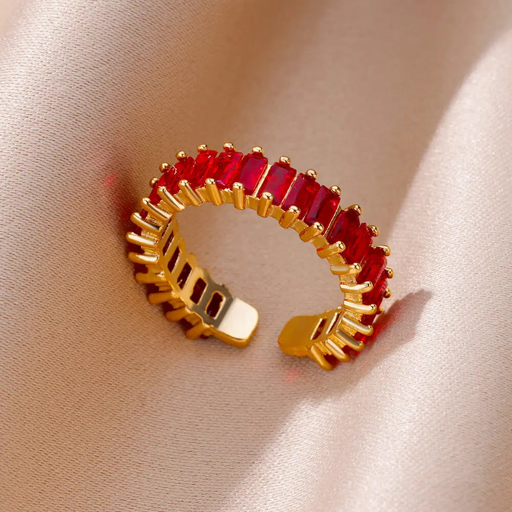 Bague Diamant - Rouge
