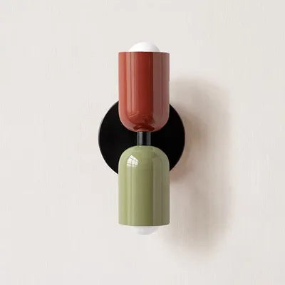 Applique nordique Maison Lumari vert olive et crème, design scandinave