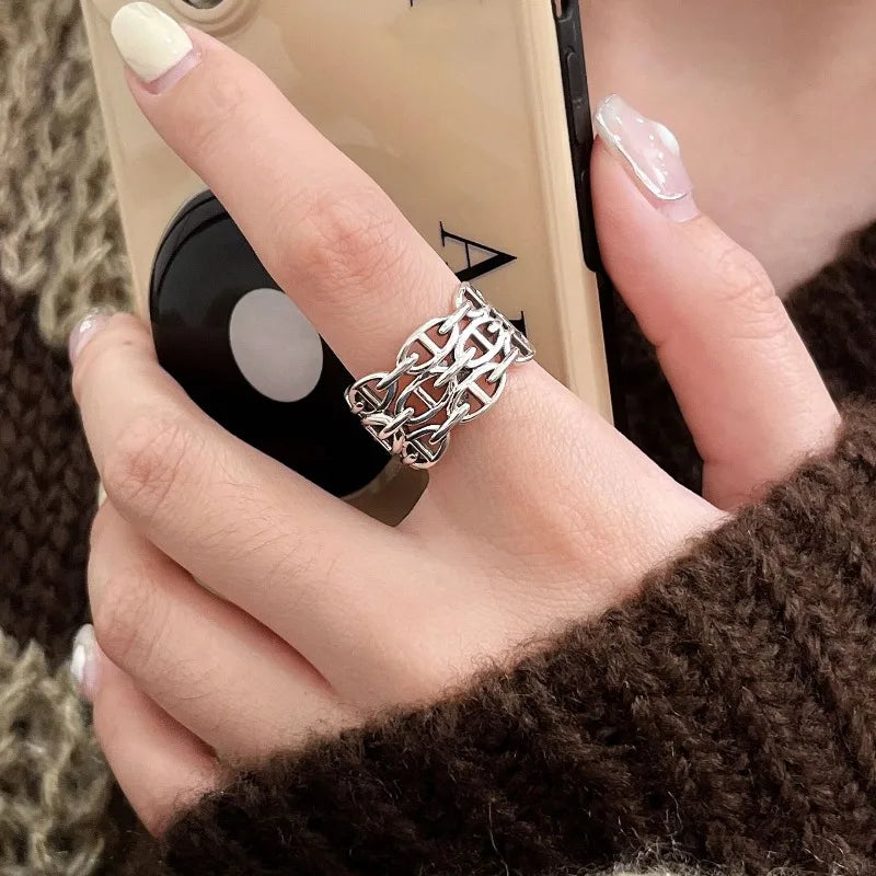 Bague Double Maillons - Chain
