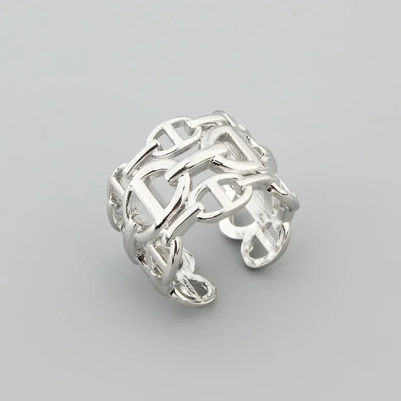 Bague Double Maillons - Chain