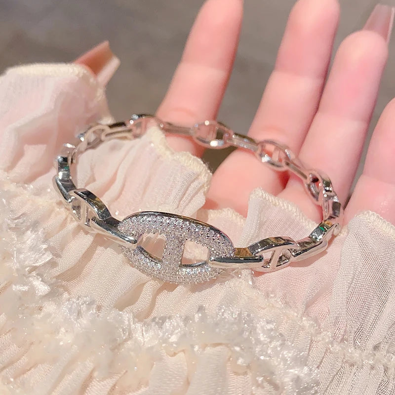 Bracelet Chaîne Maillons - Diamant