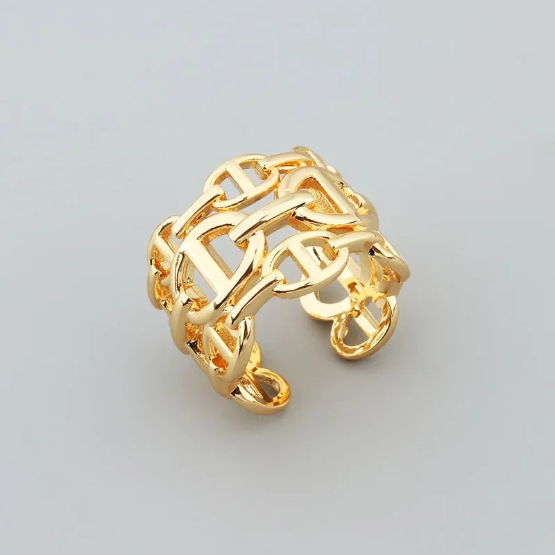Bague Double Maillons - Chain