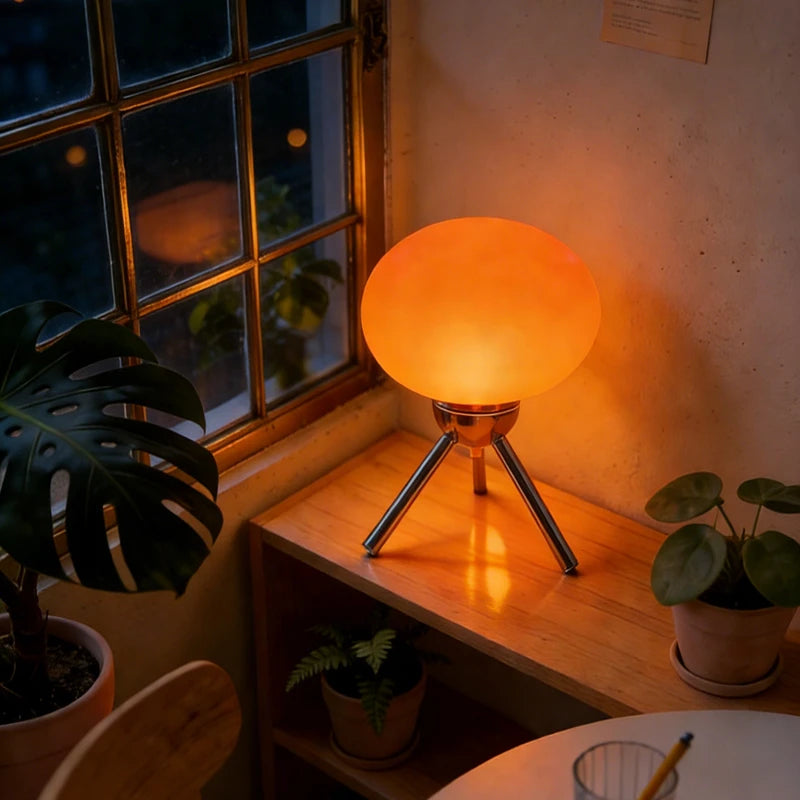 Lampe de chevet champignon Maison Lumari en verre soufflé à la main