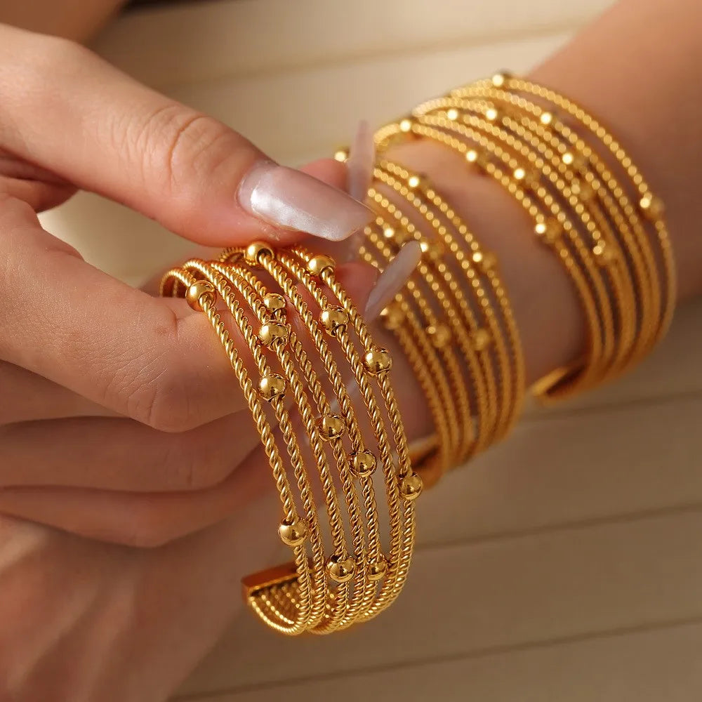 Bracelet Manchette perlée - Layers