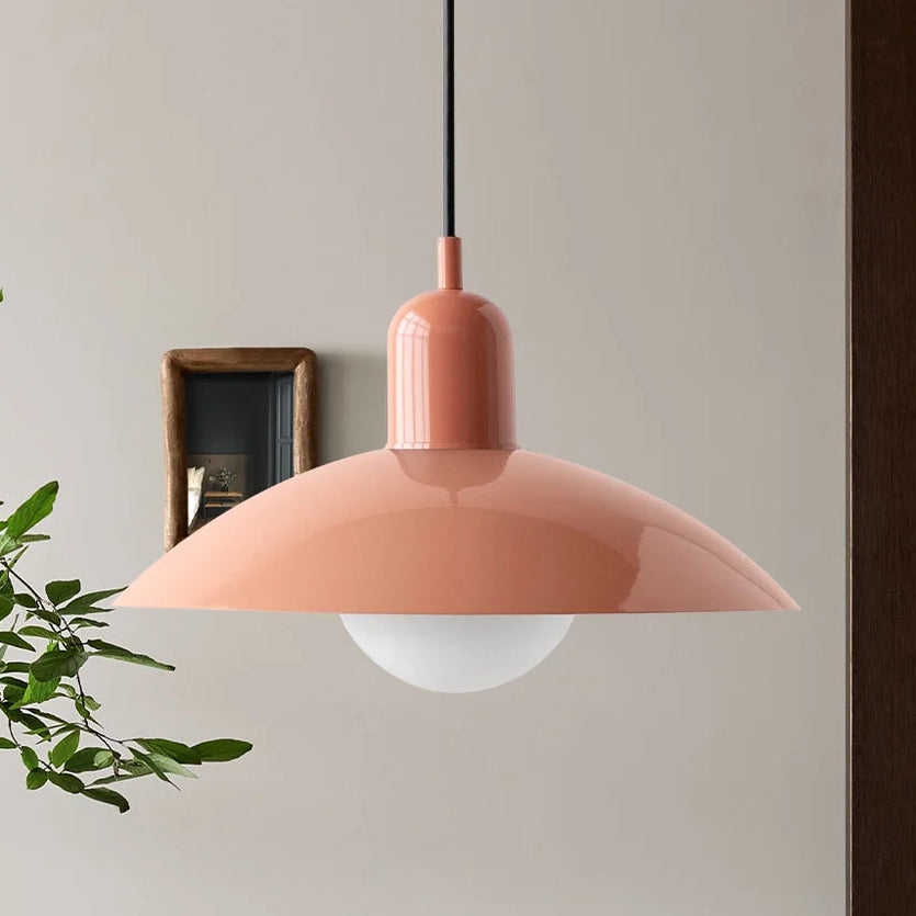 Lustre macaron bicolore Maison Lumari, design nordique moderne