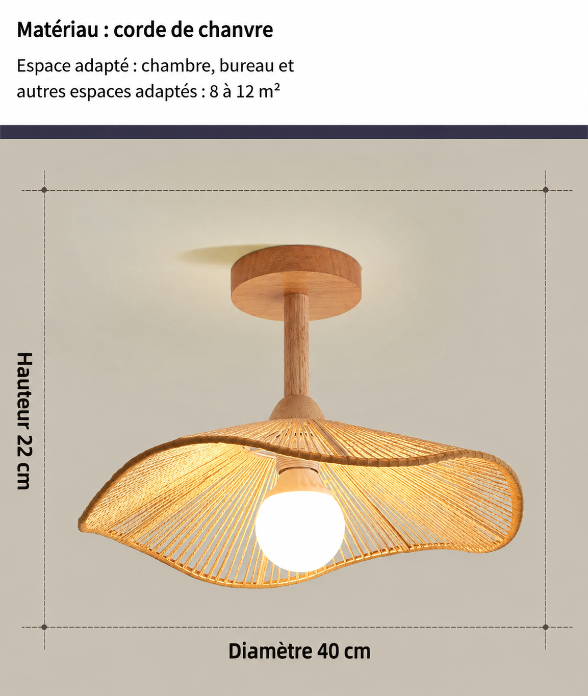 Plafonnier en bois Maison Lumari, chaleur et caractère au plafond