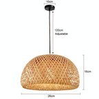 Suspension dôme Maison Lumari, esprit Japandi aux matières naturelles